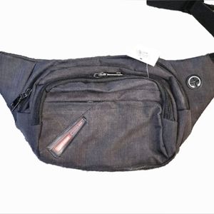 MAX GEAR Fanny Pack Fannypack Waist Bag Pocket Retro Nostalgia Gray Charcoal